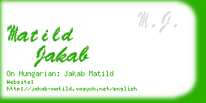 matild jakab business card